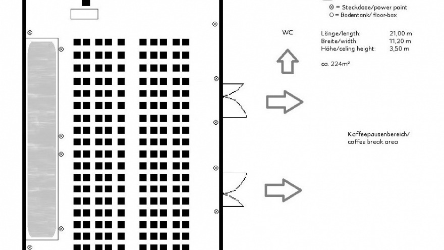 conference room Berlin I & II - theatre seating ca. 200 persons  conference room Berlin I & II - theatre seating ca. 200 persons
